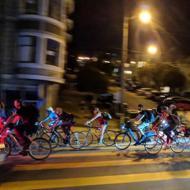 Every Friday hundreds of people on bikes roll down our street, woo'ing and shouting positive words like "yes" and "alright," celebrating bikes in general.